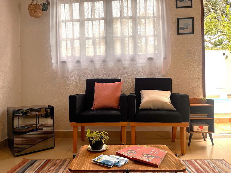 Casa aconchegante com piscina em São Sebastião